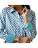Image #2 - Ariat Women's Team Kirby Southwestern Print Long Sleeve Button Down Western Shirt - Plus, Blue/white, hi-res