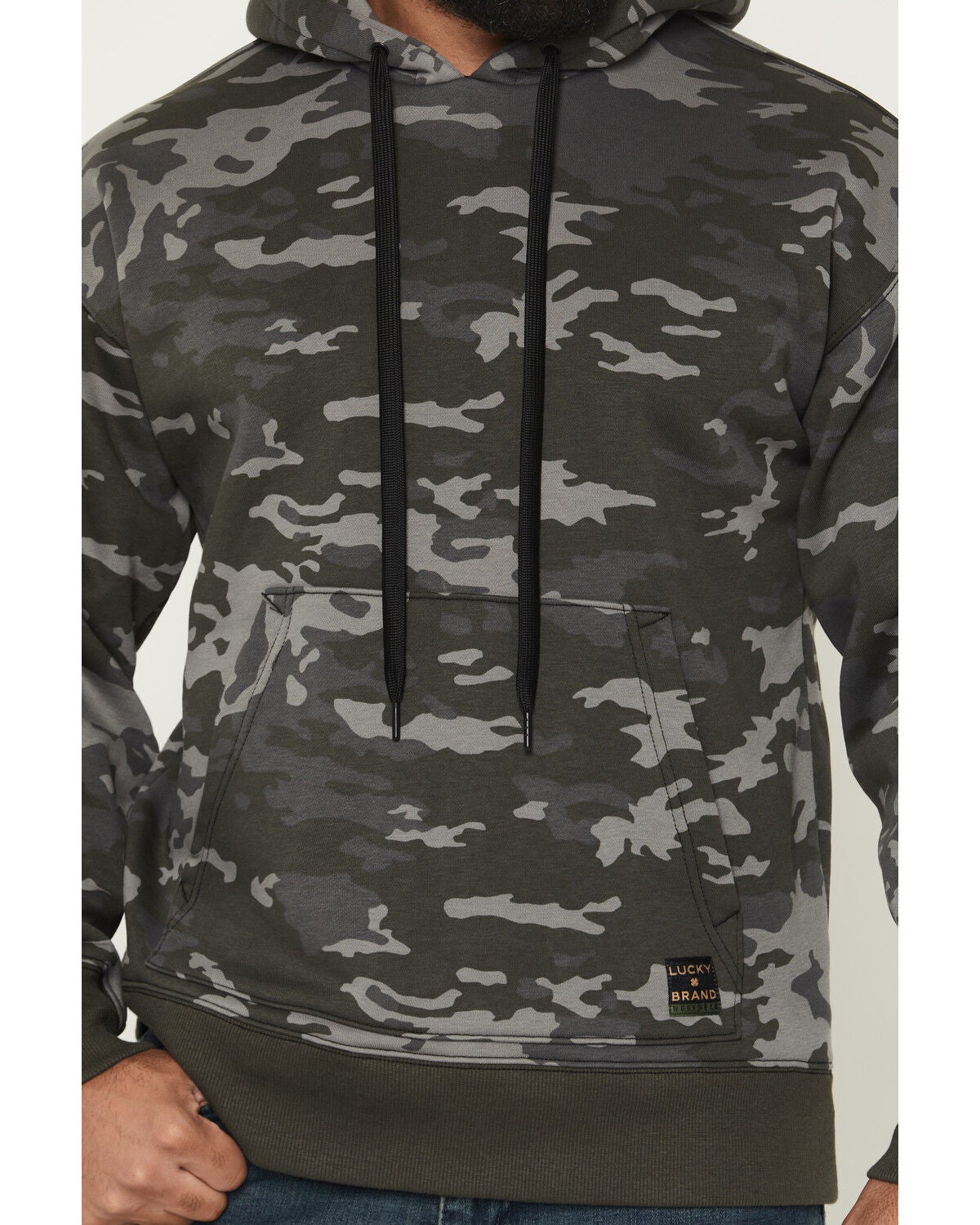 Image #3 - Lucky Brand Workwear Men's Camo Print Hooded Sweatshirt, Black, hi-res