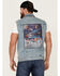 Wrangler X Fender Men's Cowboy Rockstar Patch Denim Vest, Indigo, hi-res