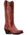 Image #1 - Ariat Women's Round Up Collins Western Boots - Snip Toe, Red, hi-res