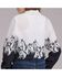 Image #2 - Roper Girls' Horse Border Long Sleeve Snap Western Shirt, White, hi-res