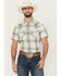Image #1 - Pendleton Men's Frontier Plaid Print Short Sleeve Snap Western Shirt, Grey, hi-res