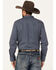 Image #4 - Cody James Men's Old West Checkered Print Long Sleeve Snap Western Shirt - Tall, Dark Blue, hi-res