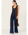 Image #1 - Shyanne Women's Faux Suede Long Fringe Vest, Dark Brown, hi-res