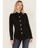 Image #1 - Wrangler Retro Women's Concho Long Sleeve Button-Down Western Shirt, Black, hi-res