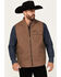 Image #1 - Wrangler Men's Harvest Quilted Lined Zipper Vest, Taupe, hi-res