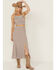 Image #1 - Idyllwind Women's Richardson Floral Print Button Front Midi Skirt, Light Blue, hi-res