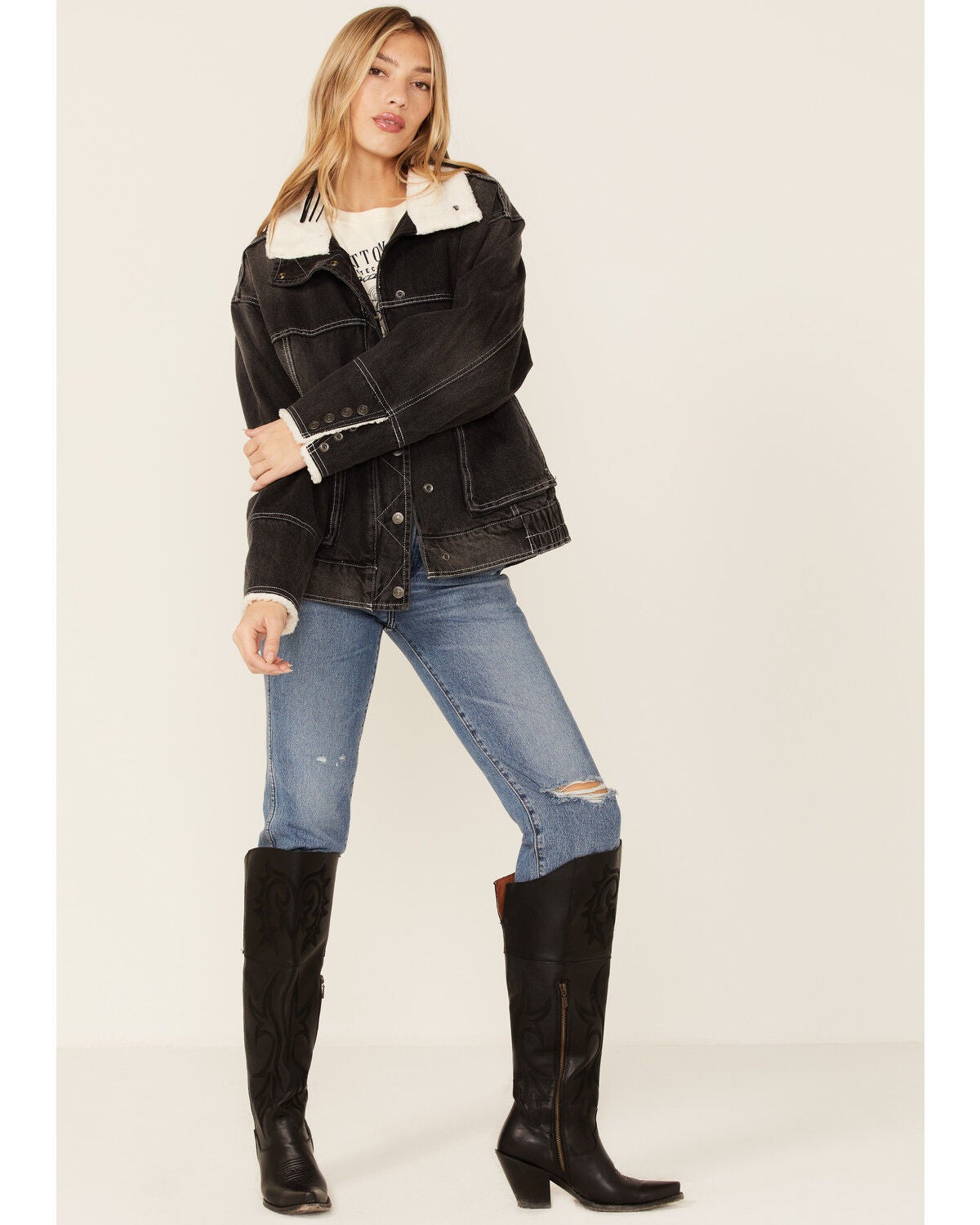 Free People Women's Ariel Cozy Denim 