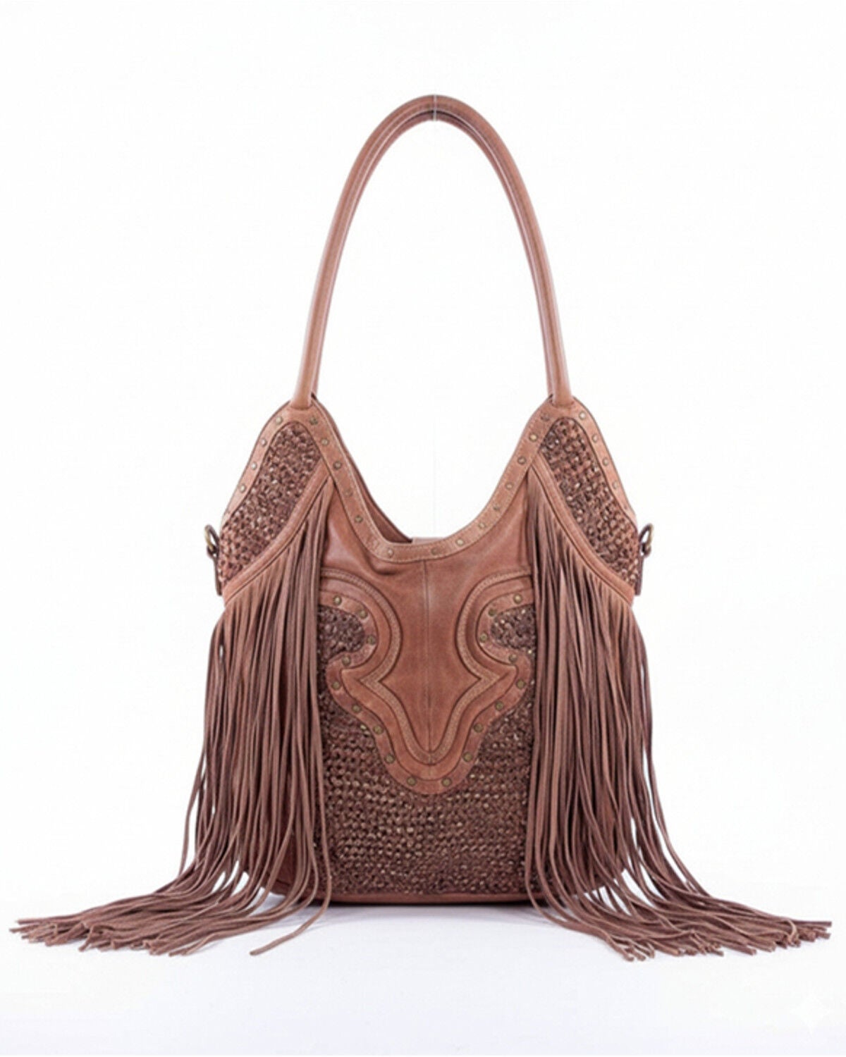 Image #1 - Scully Women's Fringe Handbag, Brown, hi-res