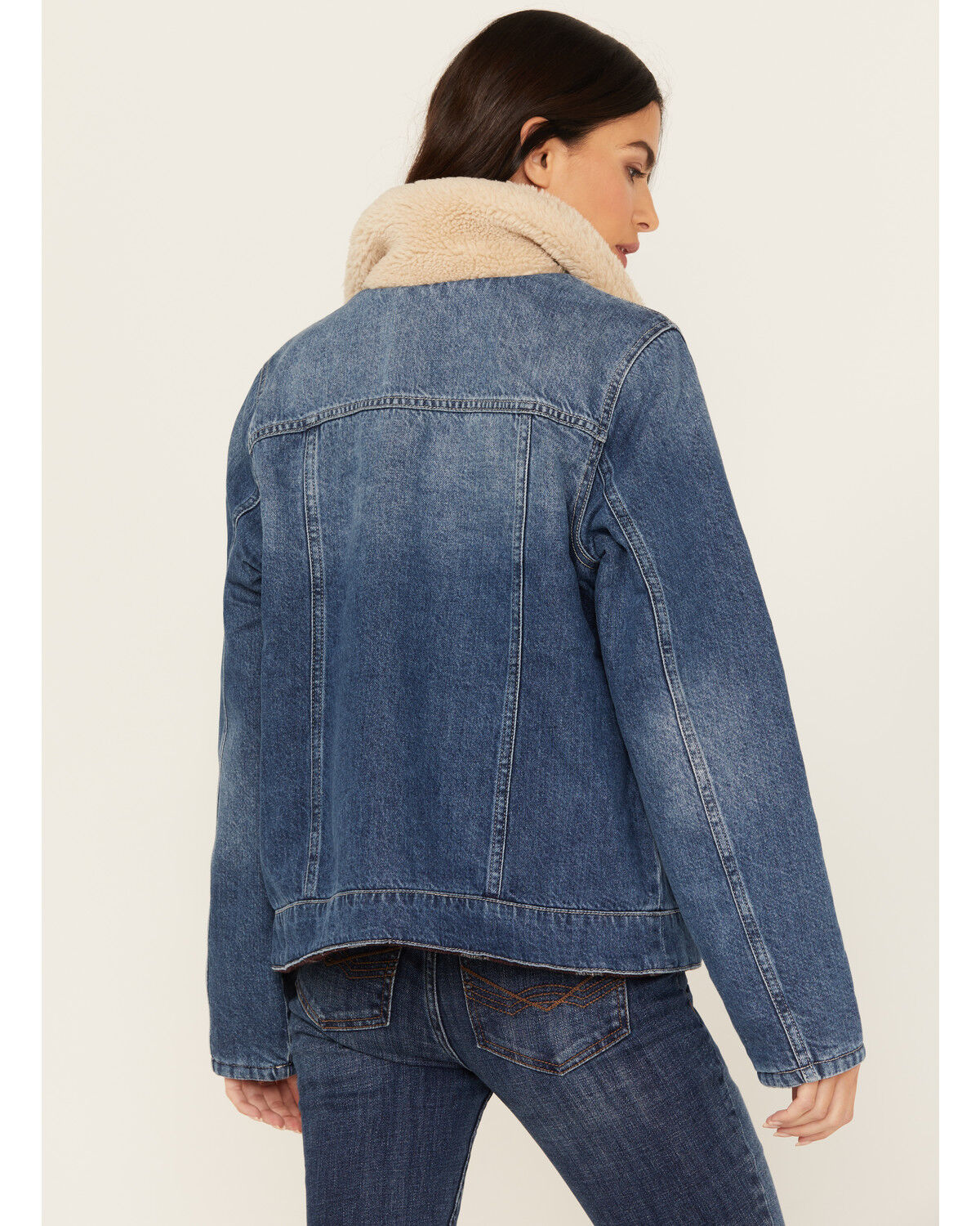 Image #4 - Idyllwind Women's Alcott Reversible Denim / Blanket Jacket, Medium Wash, hi-res