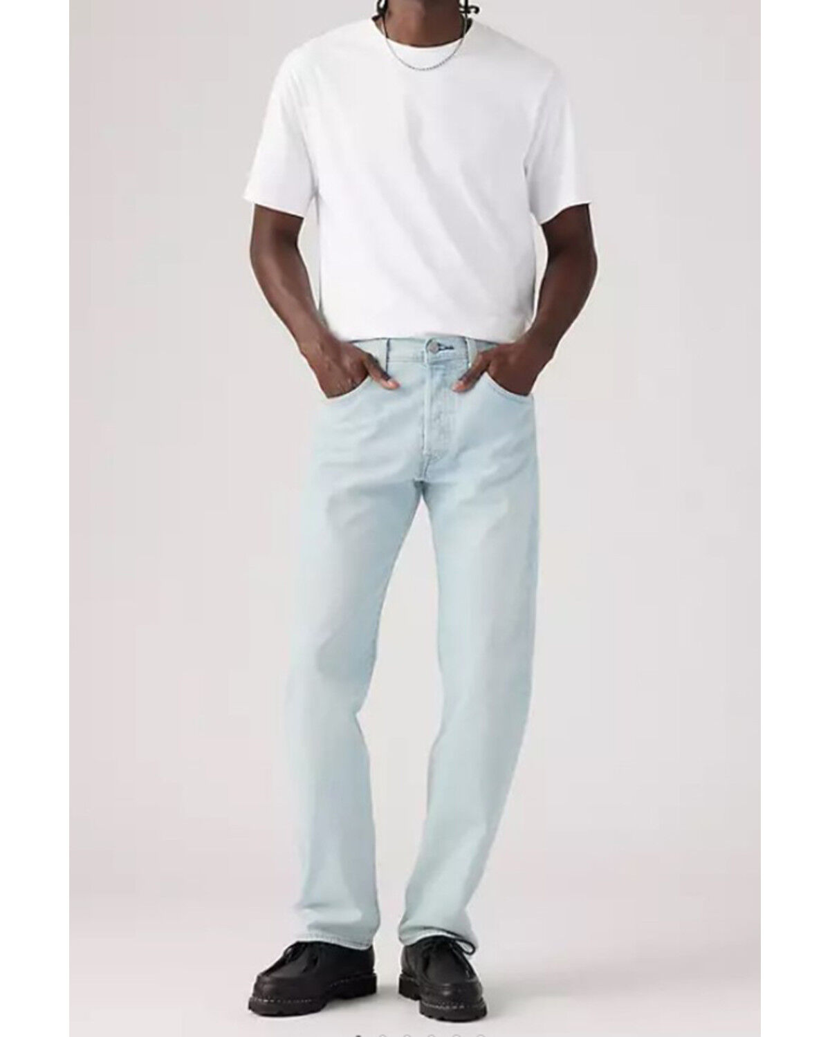 Image #1 - Levi's Men's 501 '93 Light Wash Straight Leg Relaxed Fit Stretch Denim Jeans, Light Wash, hi-res