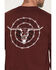 Image #3 - Cowboy Hardware Men's Cowboy Nation Long Sleeve Snap Graphic T-Shirt, Burgundy, hi-res