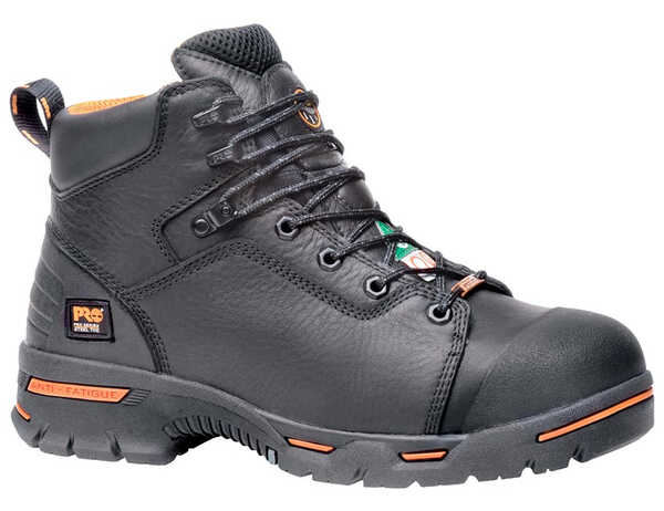 Image #1 - Timberland Pro Men's 6" Endurance Premium WP Boots - Steel Toe, Black, hi-res