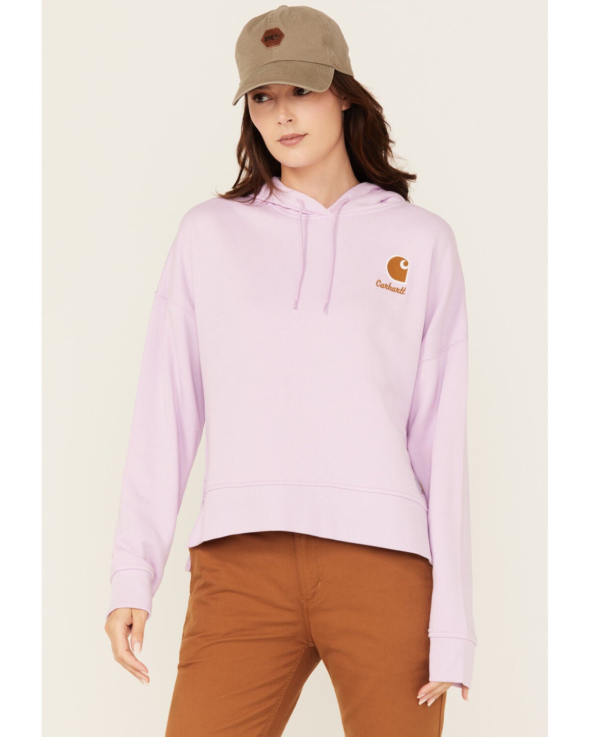 Carhartt Women's Tencel&trade; Fiber Series Loose Fit Graphic Hoodie, Violet, hi-res