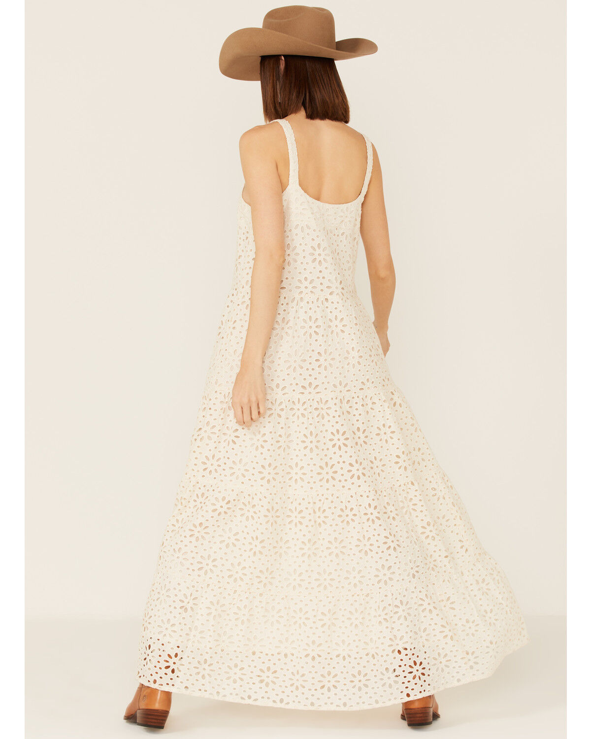 Image #4 - Jen's Pirate Booty Women's Flower Power Eyelet Lace Maxi Dress, Natural, hi-res