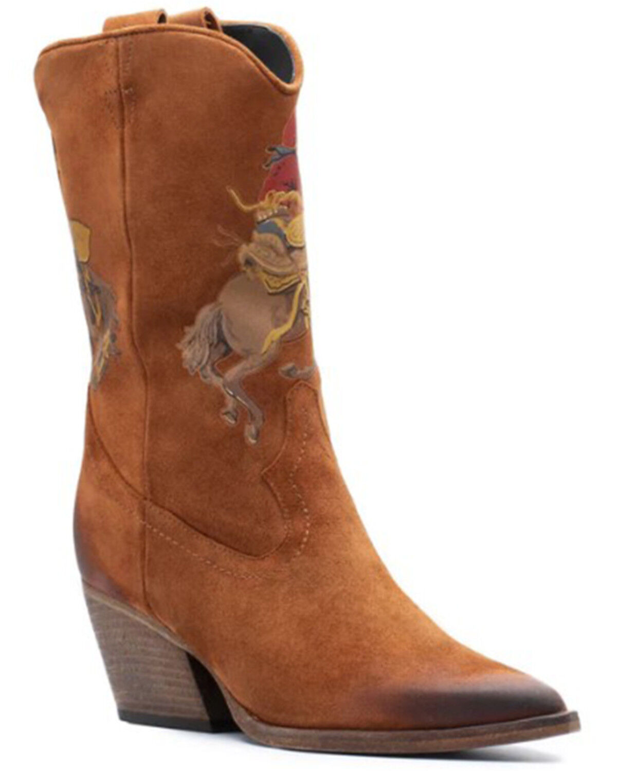 Image #1 - Golo Shoes Women's Giddy Up Western Boots - Round Toe, Cognac, hi-res