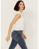 Image #2 - Revel Women's Sleeveless Crochet Tank Top, White, hi-res