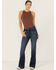 Image #1 - Shyanne Women's High Rise Trouser Stretch Denim Jeans, Medium Wash, hi-res