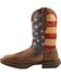 Image #4 - Durango Rebel Men's American Flag Western Boots - Steel Toe, Brown, hi-res