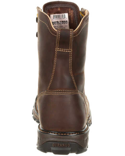 Image #4 - Durango Men's Maverick Waterproof Work Boots - Steel Toe, Brown, hi-res
