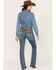Rock & Roll Denim Women's Medium Wash Mid Rise Extra Stretch Riding Bootcut Jeans, Medium Wash, hi-res