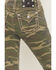 Image #4 - Miss Me Women's Camo Print Mid Rise Flap Pocket 32" Bootcut Stretch Denim Jeans, Green, hi-res