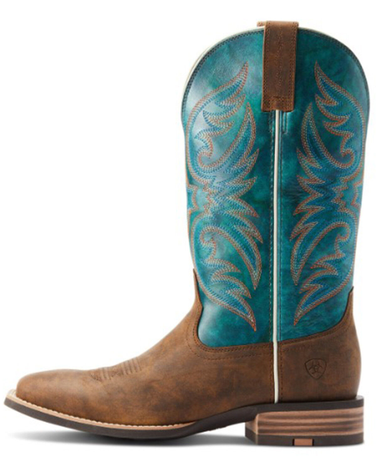 Image #2 - Ariat Men's Ricochet Western Performance Boots - Broad Square Toe, Brown, hi-res