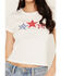 Image #3 - Originality Women's Star Patch Baby Tee, White, hi-res