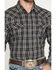 Image #3 - Cody James Men's Warriors Way Plaid Print Long Sleeve Snap Western Shirt, Dark Blue, hi-res