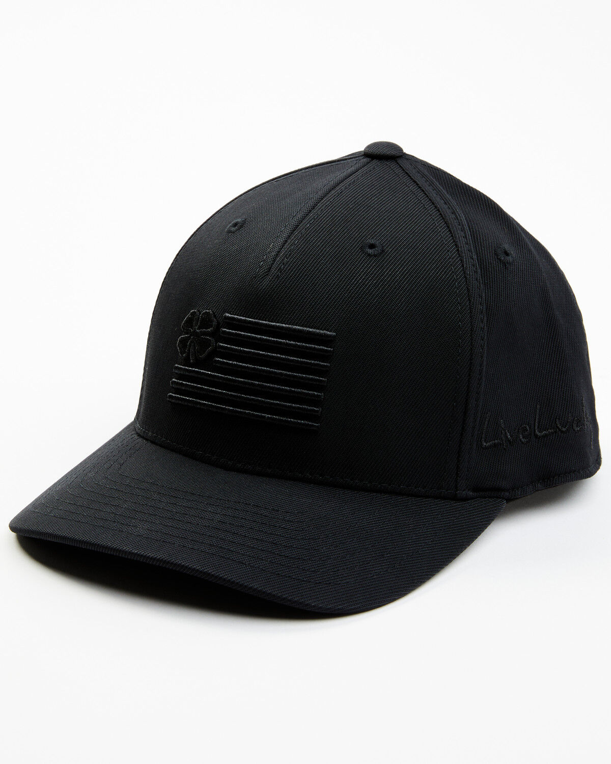 Image #1 - Black Clover Men's Nation 16 Solid Ball Cap, Black, hi-res