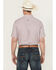 Image #4 - Ariat Men's Rafael Wrinkle Free Geo Print Short Sleeve Button-Down Western Shirt, Light Purple, hi-res
