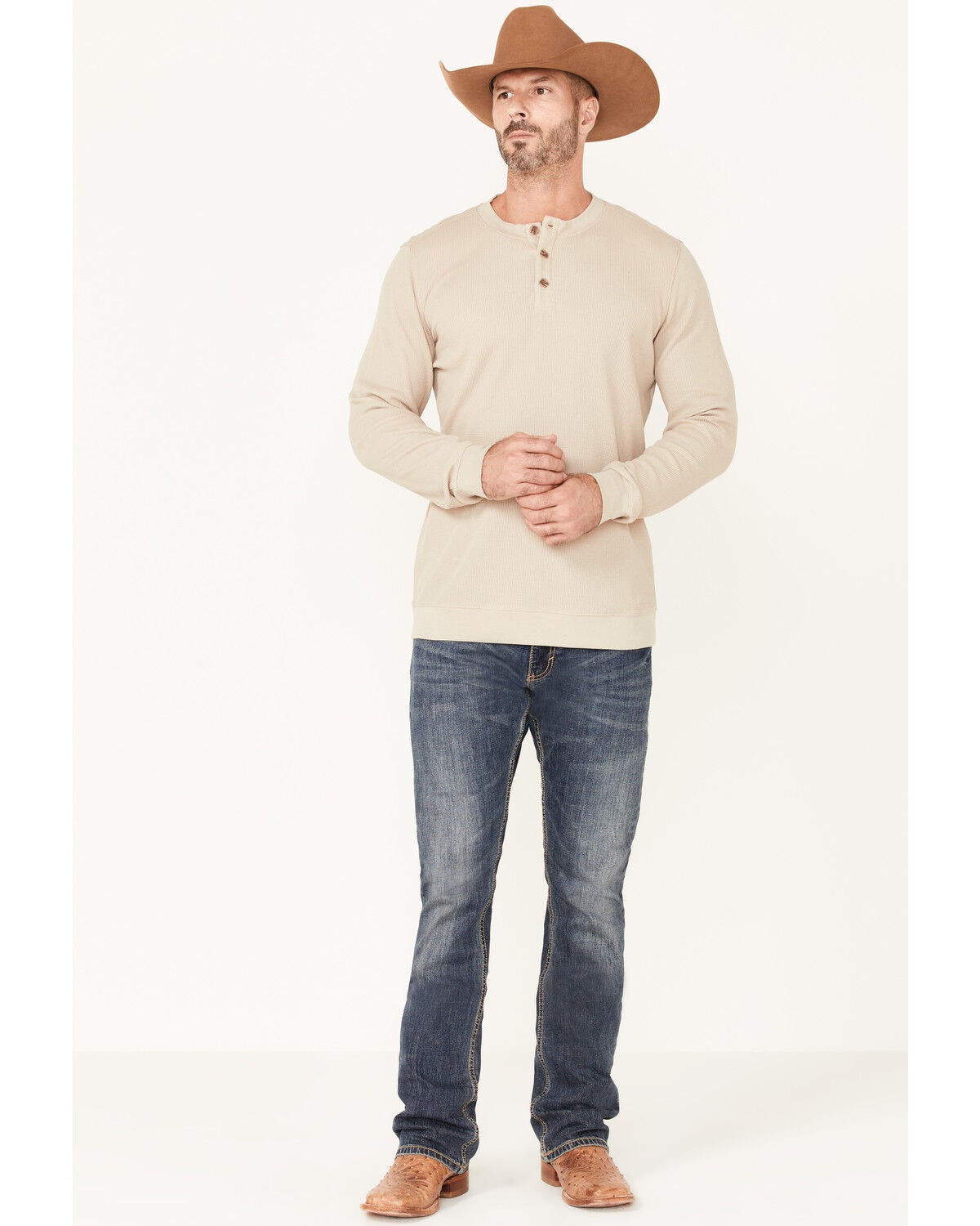 Cody James Men's Solid Cream Wander 