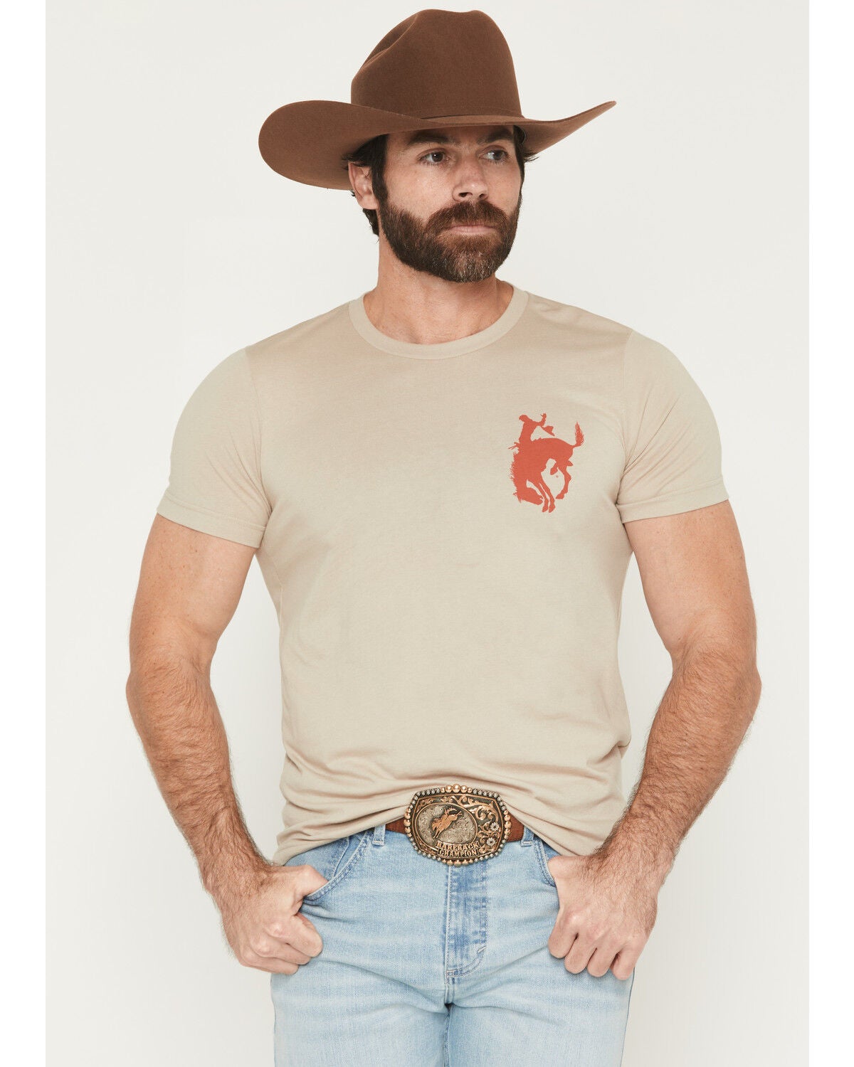 Image #2 - Pendleton Men's Whiskey Short Sleeve Graphic T-Shirt, Tan, hi-res