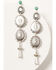 Image #3 - Paige Wallace Women's Turquoise Studded Concho Earrings, Silver, hi-res