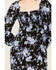 Image #3 - Free People Women's Jaymes Floral Print Midi Long Sleeve Dress, Black, hi-res