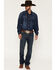 Image #1 - Cinch Men's Ian Dark Wash Slim Bootcut Rigid Denim Jeans, Indigo, hi-res