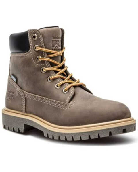 Image #1 - Timberland Women's Direct Attach Waterproof Work Boots - Soft Toe, Grey, hi-res