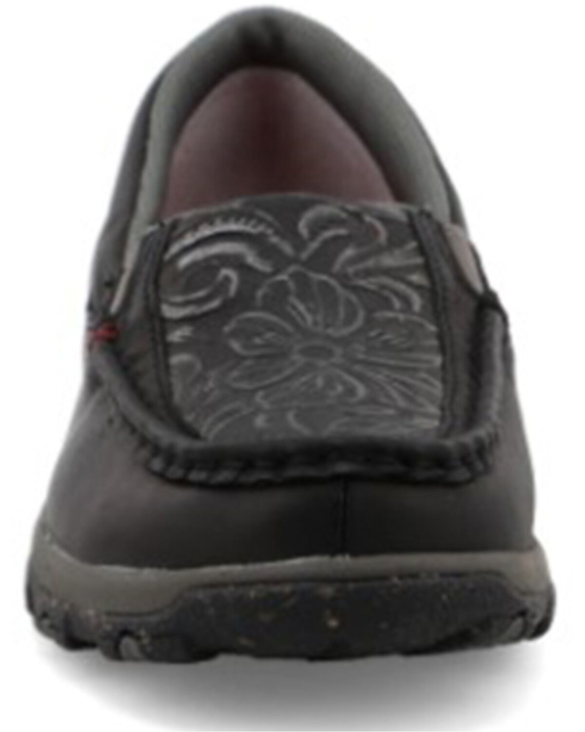 Image #4 - Twisted X Women's Slip-On Driving Mocs, Black, hi-res