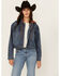 Image #2 - Cleo + Wolf Women's Arno Medium Wash Cropped Denim Jacket, Medium Wash, hi-res