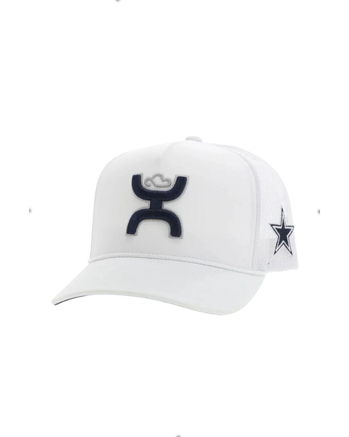 Image #1 - Hooey Men's Dallas Cowboys Logo Trucker Cap, White, hi-res