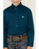 Image #3 - Panhandle Select Boys' Solid Long Sleeve Button-Down Stretch Western Shirt, Teal, hi-res