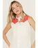 Image #3 - Idyllwind Women's Plainweave Contrast Yoke Sleeveless Snap Western Shirt, Ivory, hi-res