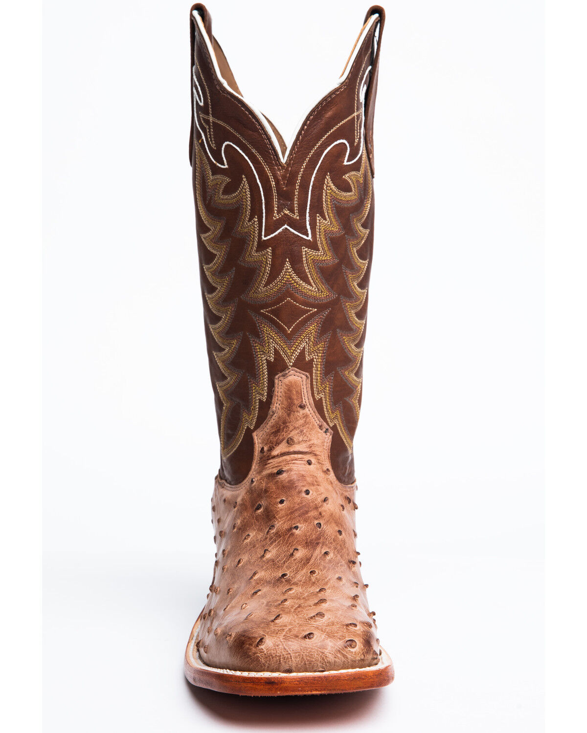 Image #7 - Tony Lama Men's San Saba Vintage Full Quill Ostrich Western Boots - Broad Square Toe, Chocolate, hi-res