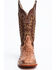 Tony Lama Men's San Saba Vintage Full Quill Ostrich Western Boots - Broad Square Toe, Chocolate, hi-res