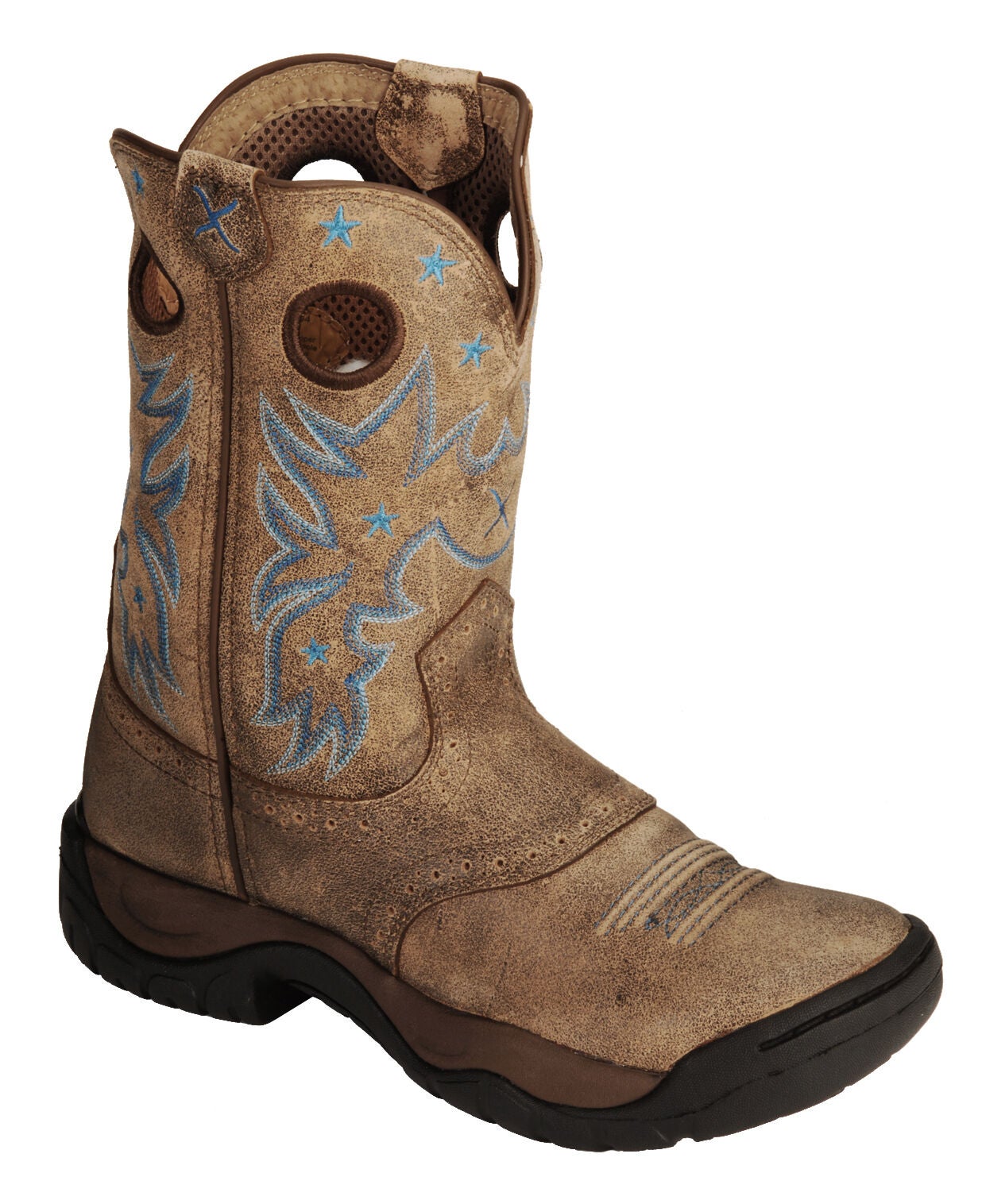 twisted x women's floral steel toe western work boots