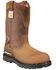 Image #1 - Carhartt Men's Waterproof Wellington Pull On Work Boots - Round Toe, Bison, hi-res