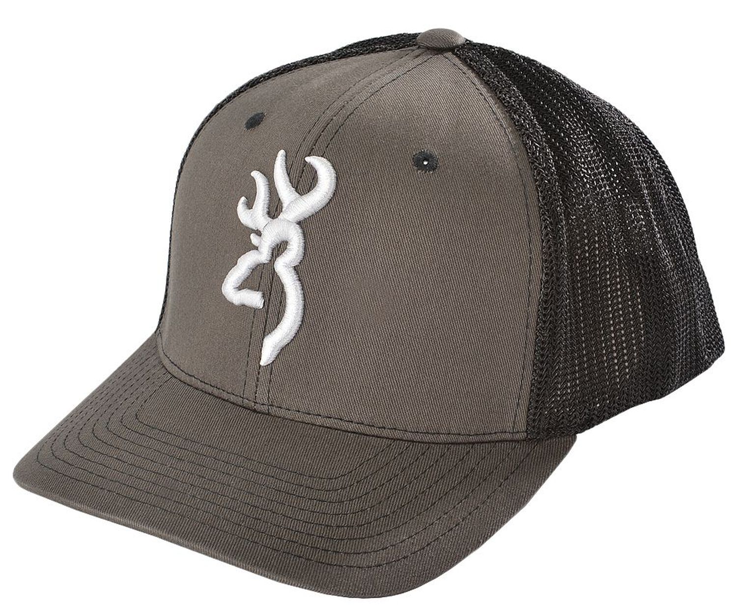 Image #1 - Browning Men's Buckmark Ball Cap, Charcoal Grey, hi-res