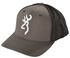 Browning Men's Buckmark Flex Fit Cap - L/XL, Charcoal Grey, hi-res