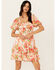 Image #2 - Flying Tomato Women's Floral Print Mini Dress, White, hi-res