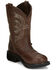 Justin Women's Wanette Waterproof Western Work Boots - Steel Toe, Brown, hi-res